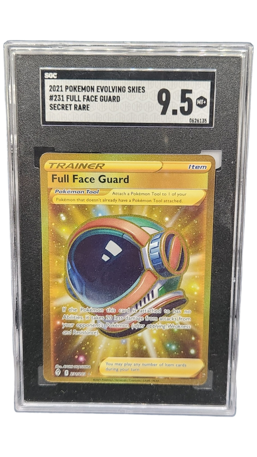 2021 Pokemon Evolving Skies Full Face Guard Secret Rare SGC 9.5