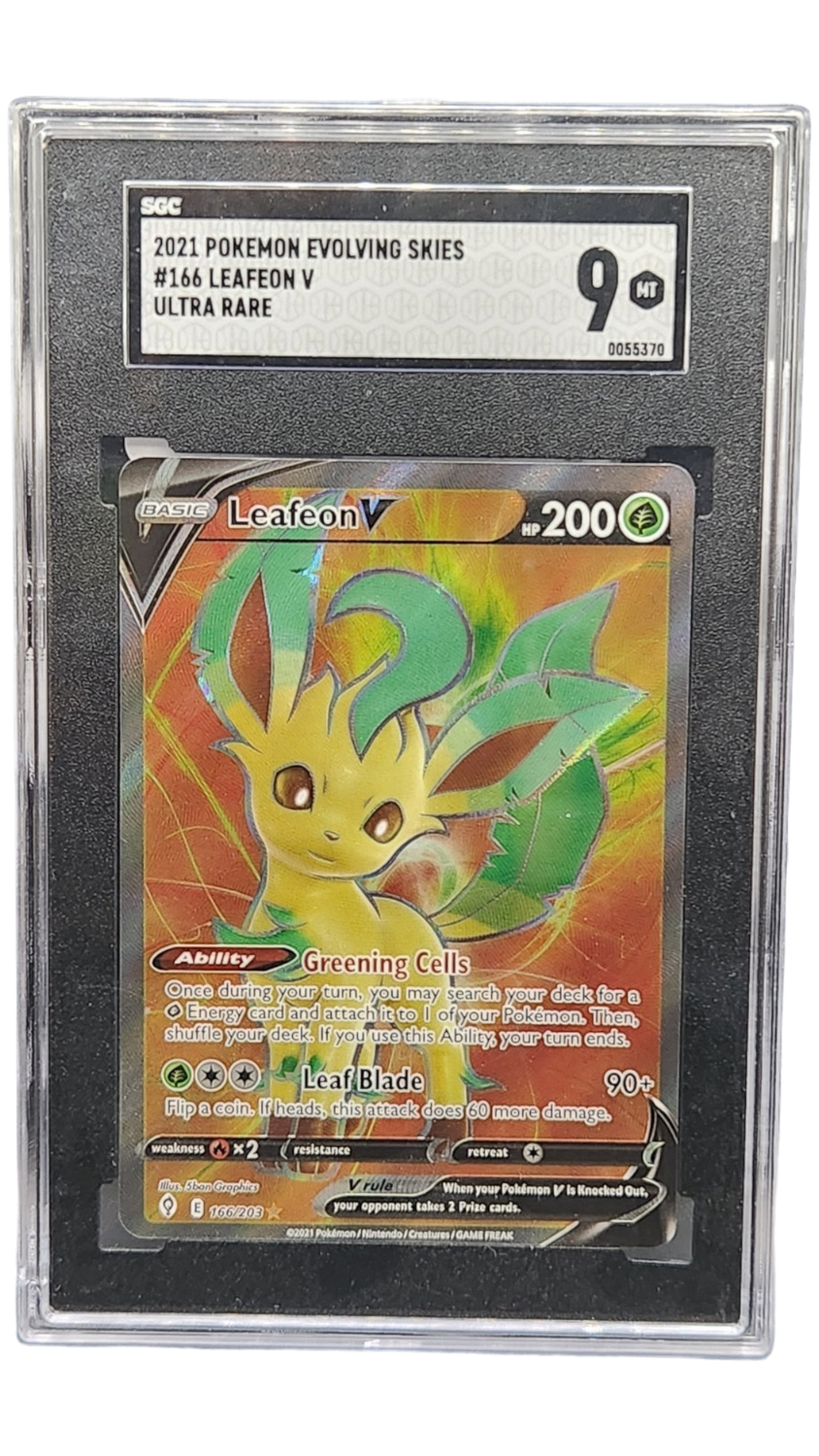2021 Pokemon Evolving Skies Leafeon V Ultra Rare SGC 9