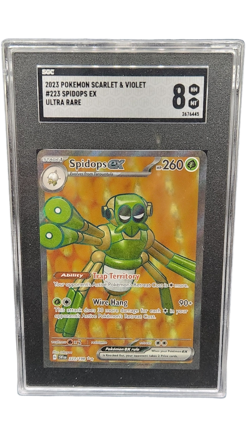 2023 Pokemon Scarlet &amp; Violet Spidops Ex Ultra Rare SGC 8