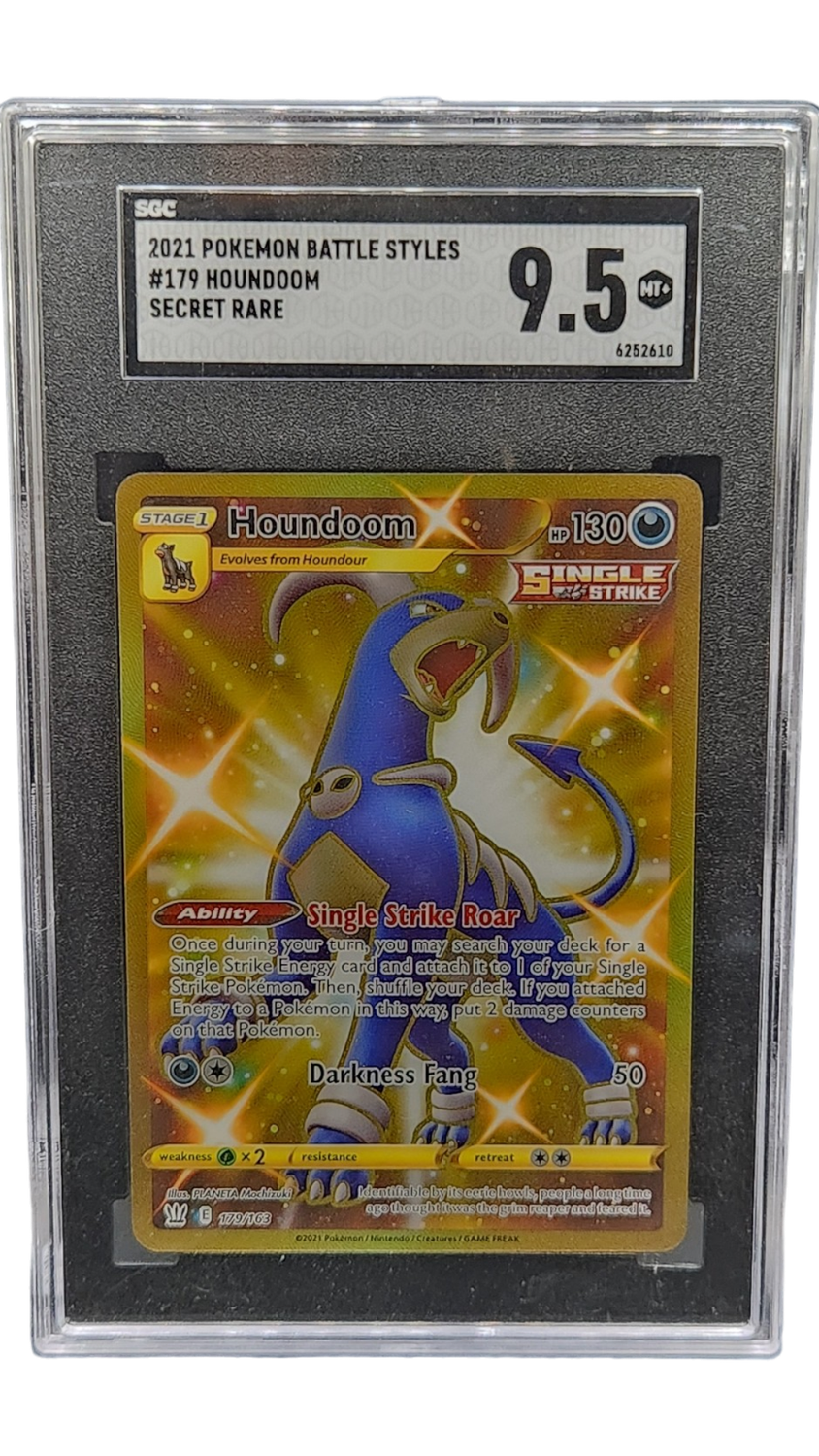 2021 Pokemon Battle Styles Houndoom Secret Rare SGC 9.5