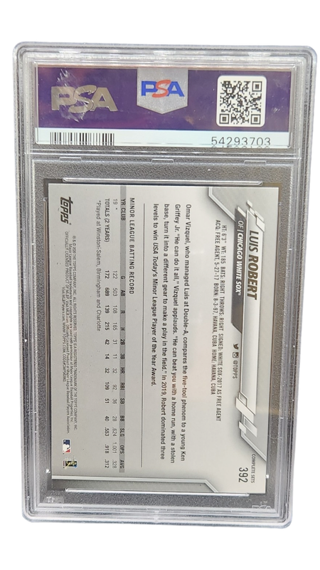 2020 Topps Complete Set Luis Robert PSA 10