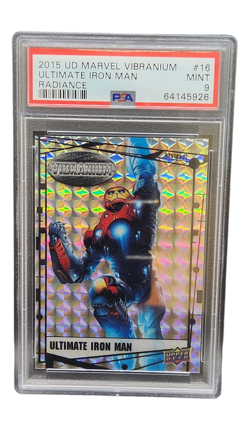 2015 UD Marvel Vibranium Ultimate Iron Man Radiance 40/50 PSA 9