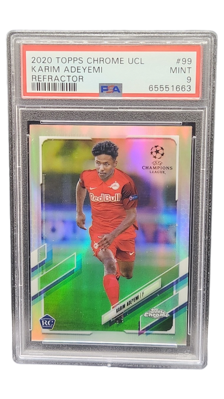 2020 Topps Chrome UCL Karim Adeyemi Refractor RC PSA 9