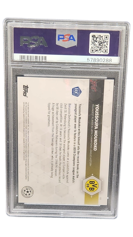 2020-2021 Topps Now UCL Youssoufa Moukoko PSA 10