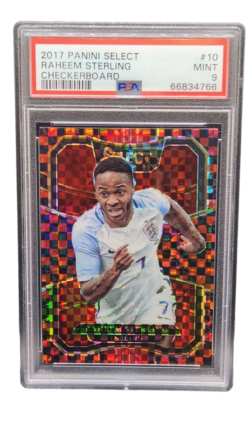 2017 Panini Select Raheem Sterling CHeckerboard PSA 9