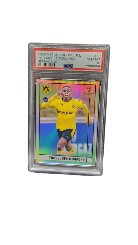 2020 Merlin Chrome UCL Youssoufa Moukoko #80 PSA 10