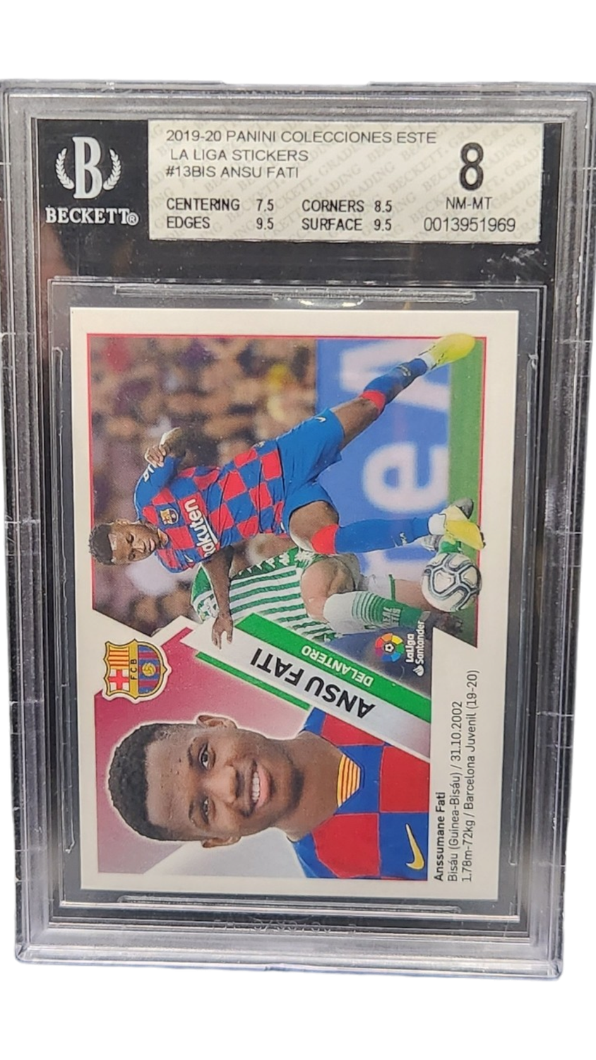 2019 Panini Collecciones Este La Liga Stickers Bis Ansu Fati #1 Beckett 8