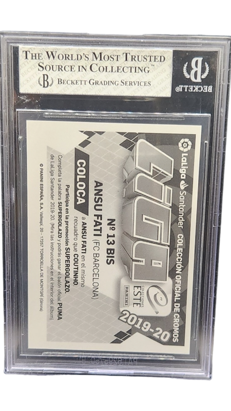 2019 Panini Collecciones Este La Liga Stickers Bis Ansu Fati #1 Beckett 8