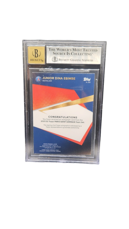 2021-22 Topps PSG Autos Junior DIna Ebimbe Auto 10 RC Beckett 8