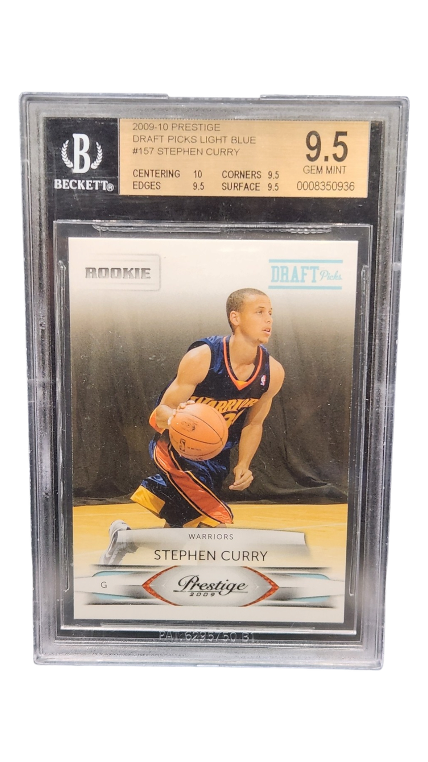 Stephen Curry Panini Prestige Light Blue Rookie Card - 9.5 MINT