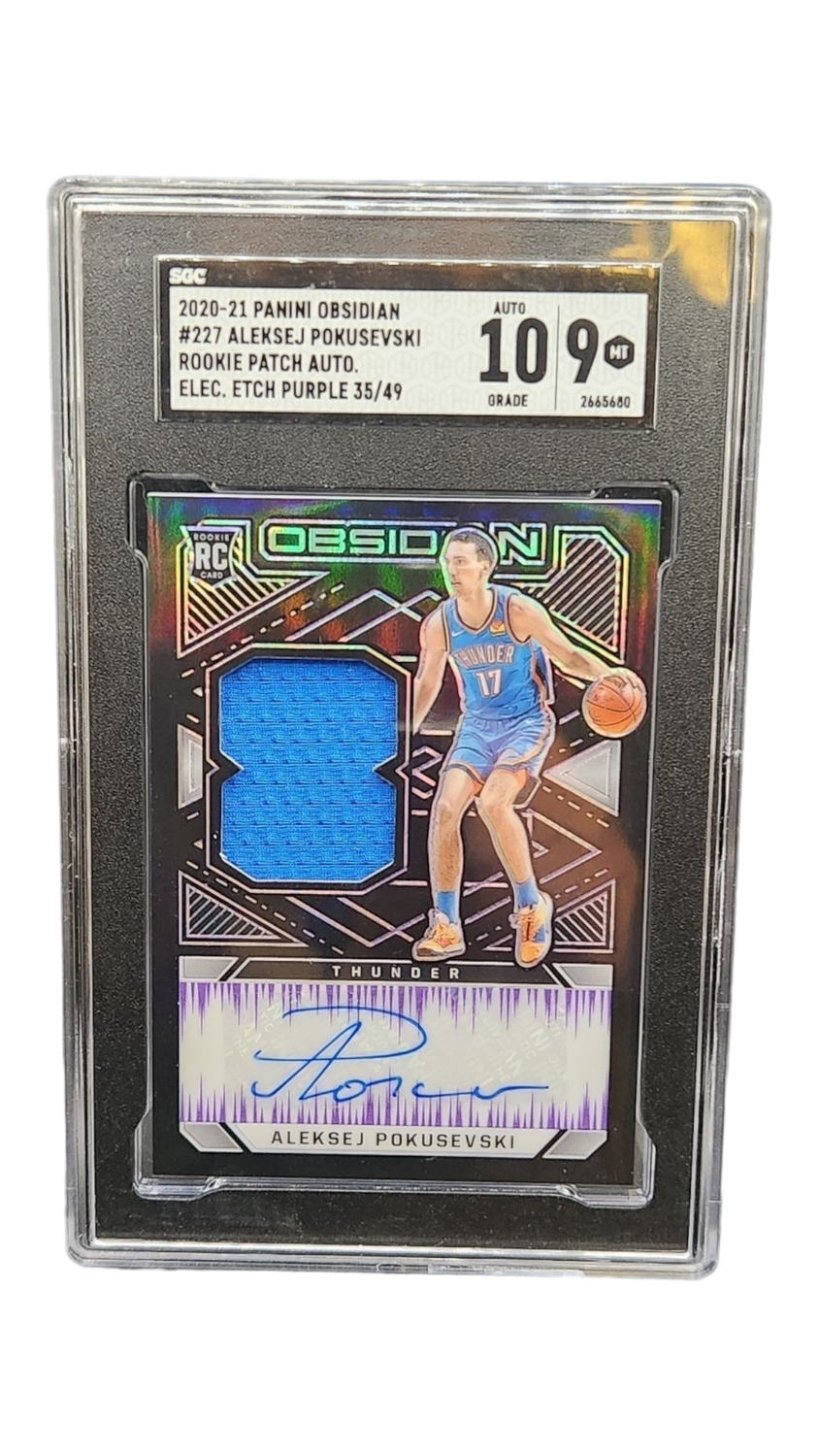 2020-21 Panini Obsidian Aleksej Pokusevski RPA 35/49 Auto 10 SGC 9