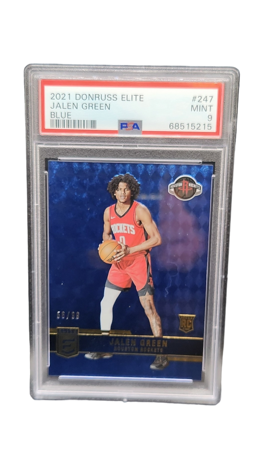 2021 Donruss Elite Jalen Green Blue RC 56/99 PSA 9