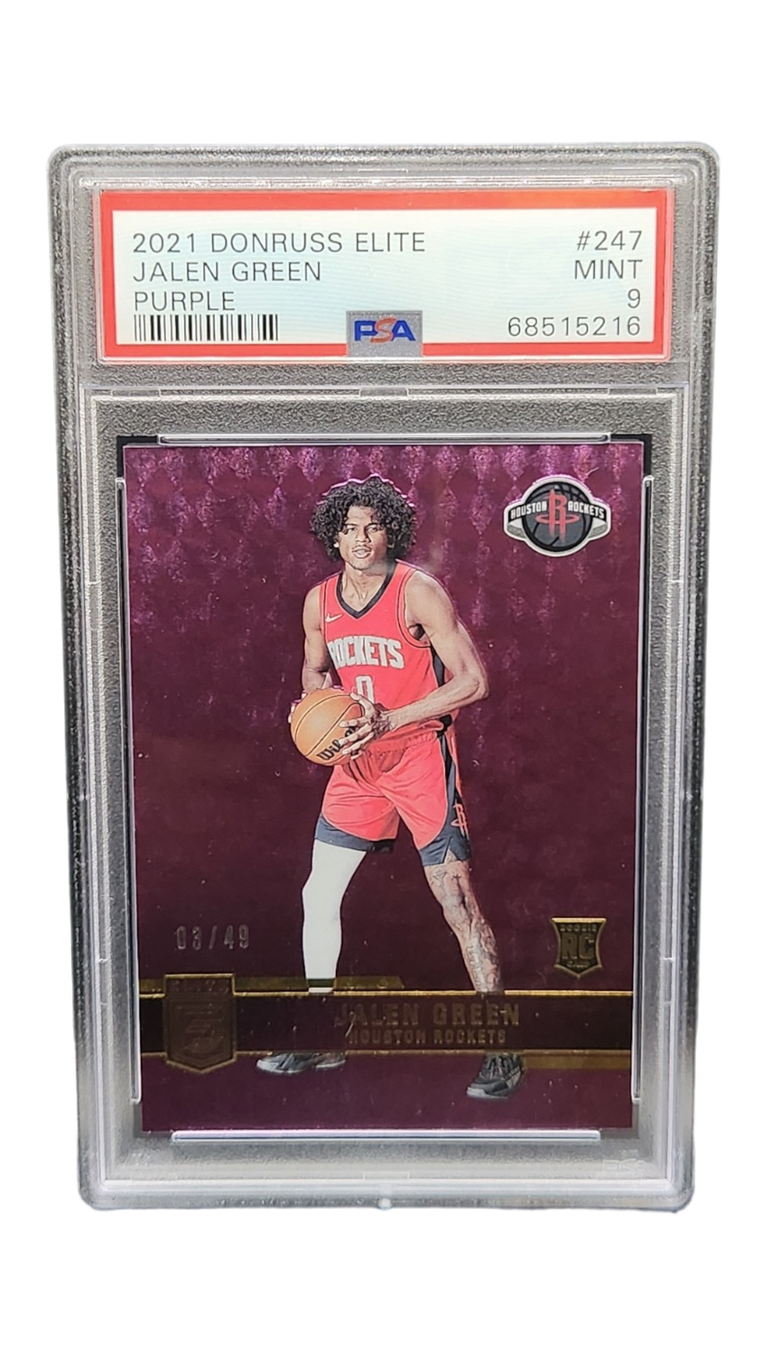 2021 Donruss Elite Jalen Green Purple RC 3/49 PSA 9