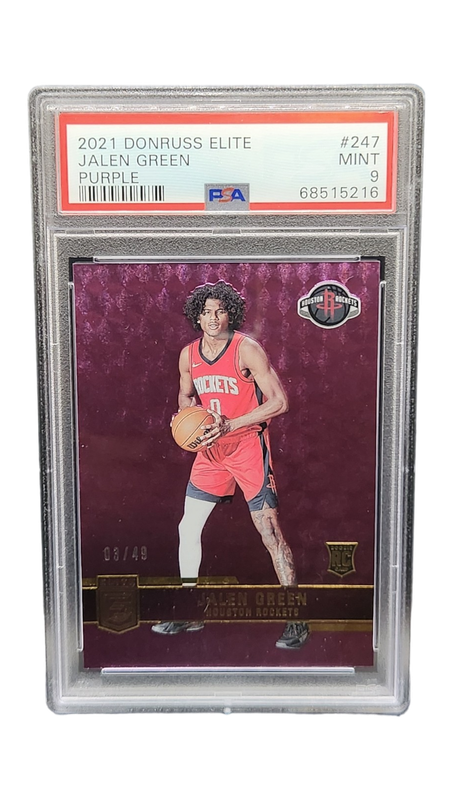 2021 Donruss Elite Jalen Green Purple RC 3/49 PSA 9