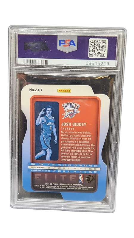 2021 Donruss Elite Josh Giddey Aspirations RC 47/97 PSA 9