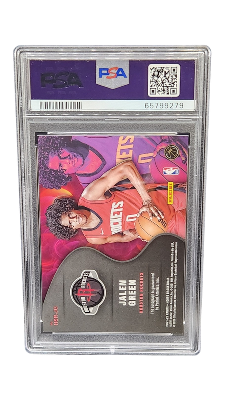 2021 Panini NBA Hoops Jalen Green Hot SIgnature Rookies Auto RC PSA 8