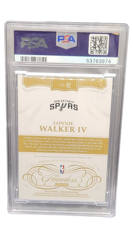 2018 Panini Flawless Lonnie Walker IV Triple 2/5 PSA 9