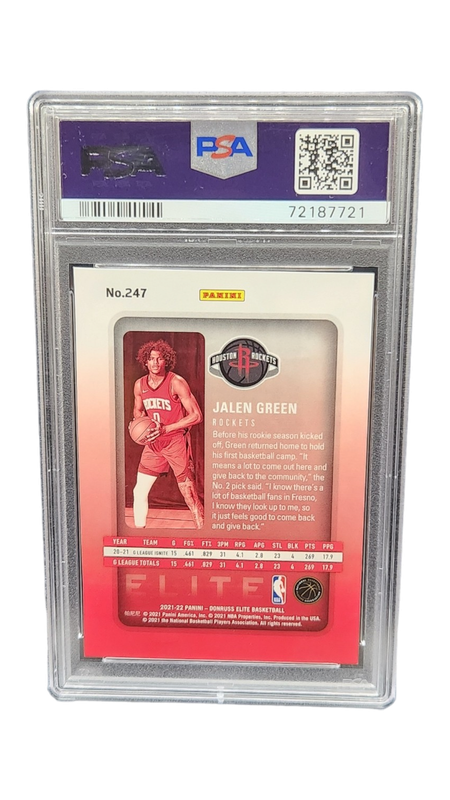 2021 Donruss Elite Jalen Green Bronze RC 6/17 PSA 9