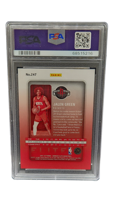 2021 Donruss Elite Jalen Green Purple RC 3/49 PSA 9