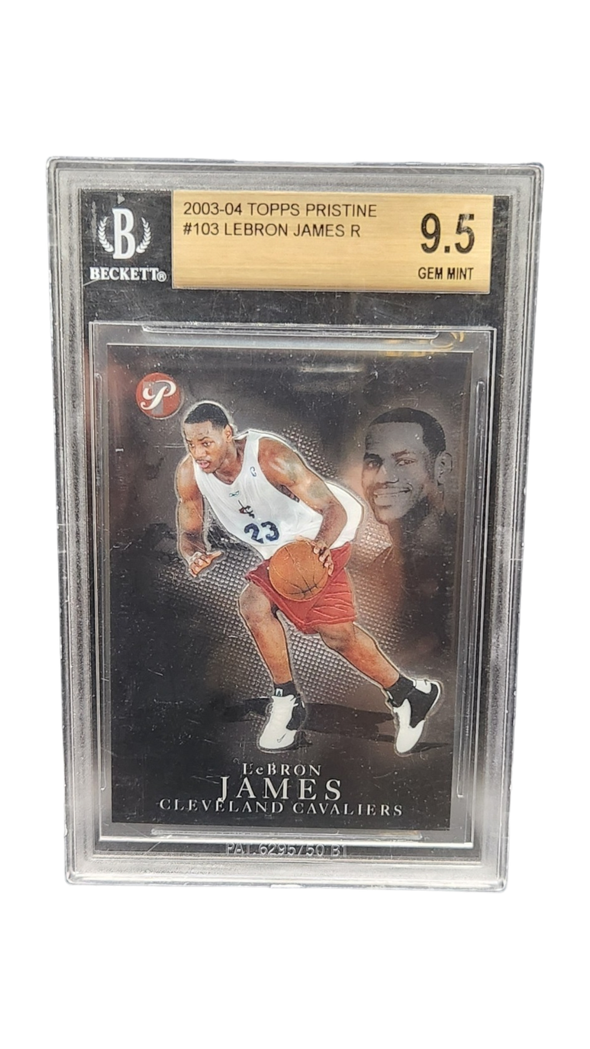 2003-04 Topps Pristine Lebron James R 298/499 Beckett 9.5