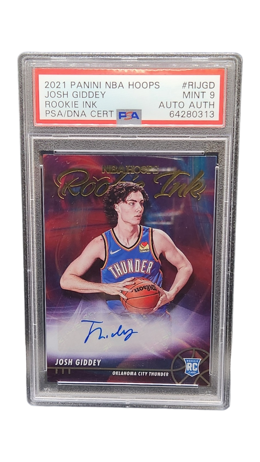 2021 Panini NBA Hoops Josh Giddey Rookie Ink PSA/DNA Cert Auto RC PSA 9
