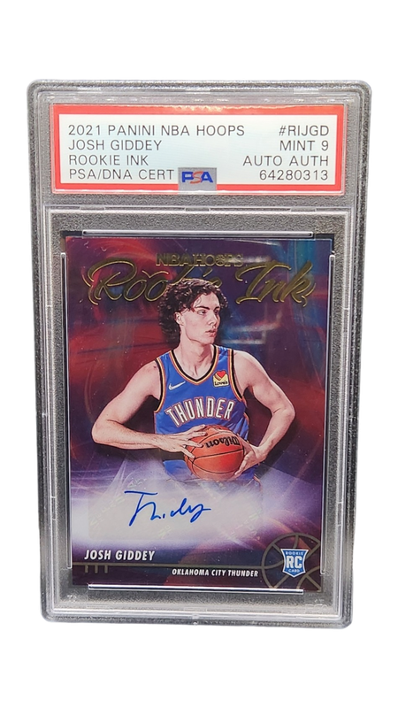 2021 Panini NBA Hoops Josh Giddey Rookie Ink PSA/DNA Cert Auto RC PSA 9