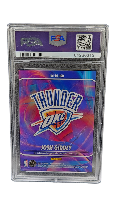 2021 Panini NBA Hoops Josh Giddey Rookie Ink PSA/DNA Cert Auto RC PSA 9