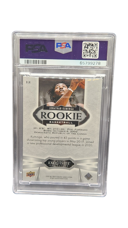 2021 UD Goodwin Champs Jonathan Kuminga Exquisite Collection RKE.102/149 PSA 8
