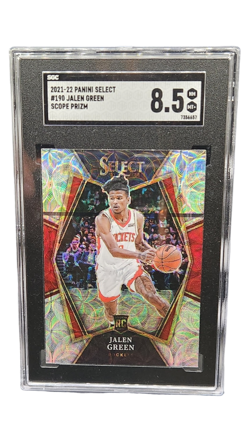 2021-22 Panini Select Jalen Green Scope Prizm RC SGC 8.5
