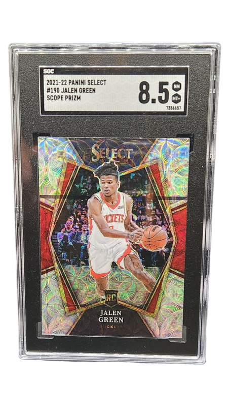 2021-22 Panini Select Jalen Green Scope Prizm RC SGC 8.5