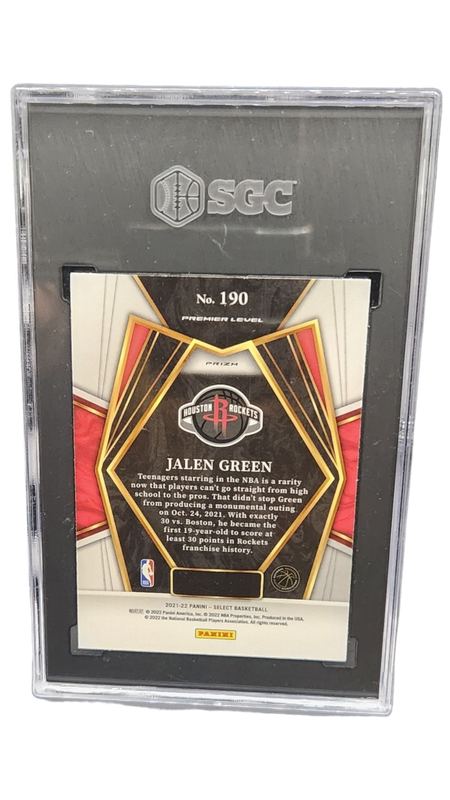 2021-22 Panini Select Jalen Green Scope Prizm RC SGC 8.5