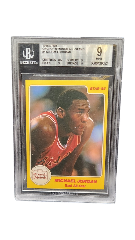 1985 Star Crunch&#39;N&#39;Munch All Stars #4 Michael Jordan Beckett 9