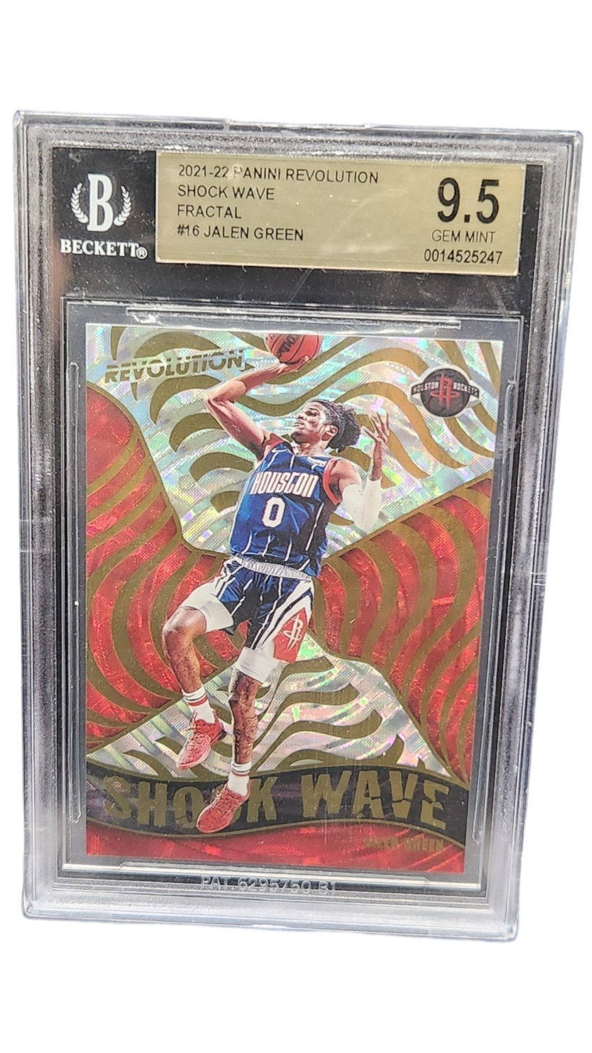 2021-22 Panini Revolution Shockwave Fractal Jalen Green Beckett 9.5