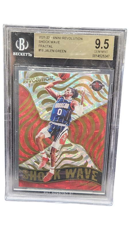 2021-22 Panini Revolution Shockwave Fractal Jalen Green Beckett 9.5