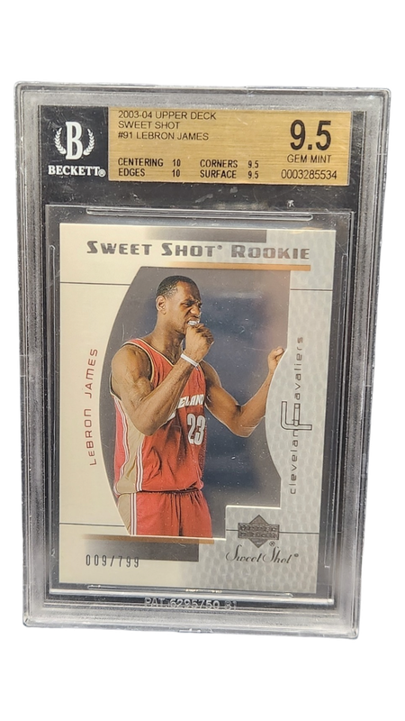 2003-04 Upper Deck Sweet Shot Lebron James 9/799 Beckett 9.5