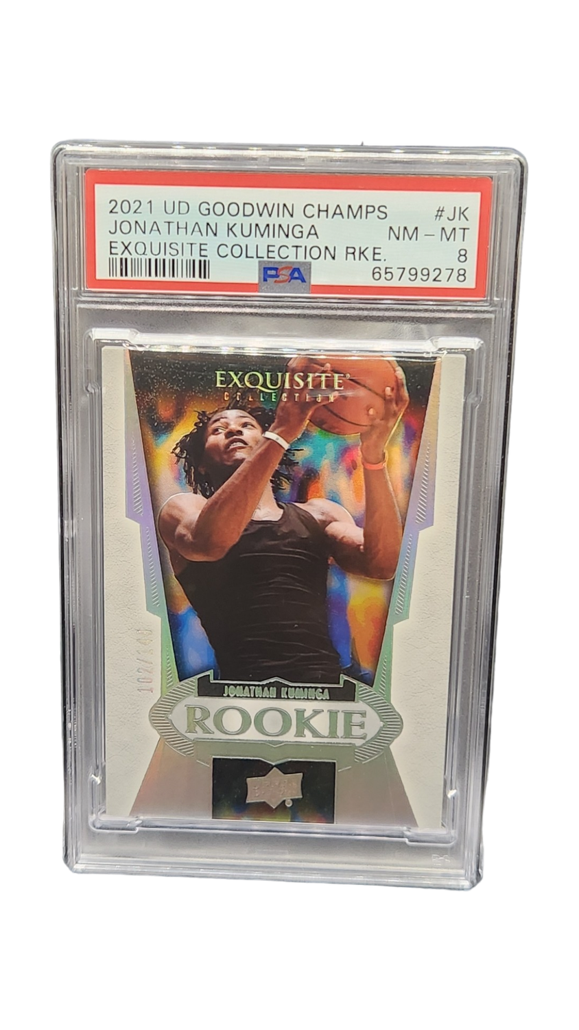 2021 UD Goodwin Champs Jonathan Kuminga Exquisite Collection RKE.102/149 PSA 8