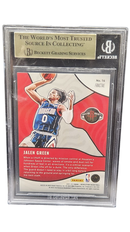 2021-22 Panini Revolution Shockwave Fractal Jalen Green Beckett 9.5