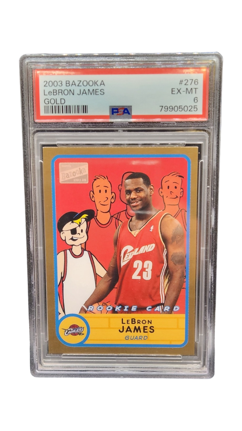 2003 Bazooka Lebron James Gold #276 RC PSA 6