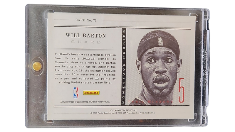 2013 Momentum Basketball Will Barton Auto #71