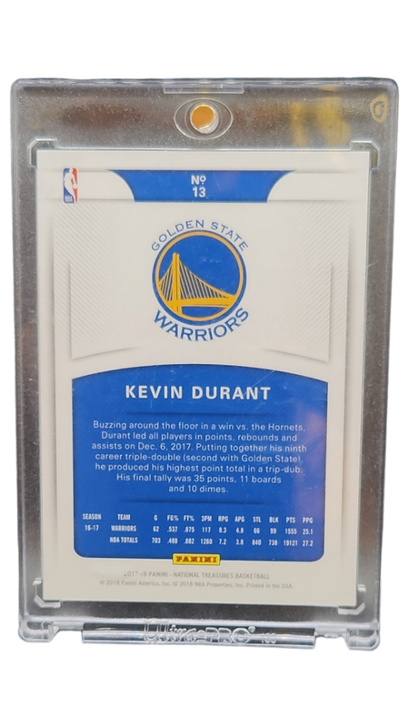 2017-18 Panini-National Treasures Kevin Durant #13 GSW 39/99