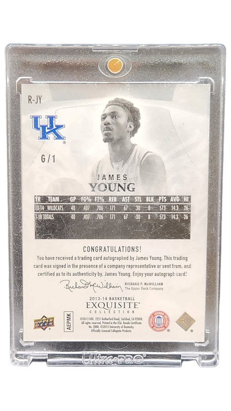 2013-14 UD Exquisite Coll. James Young Auto  R-JY 75/99