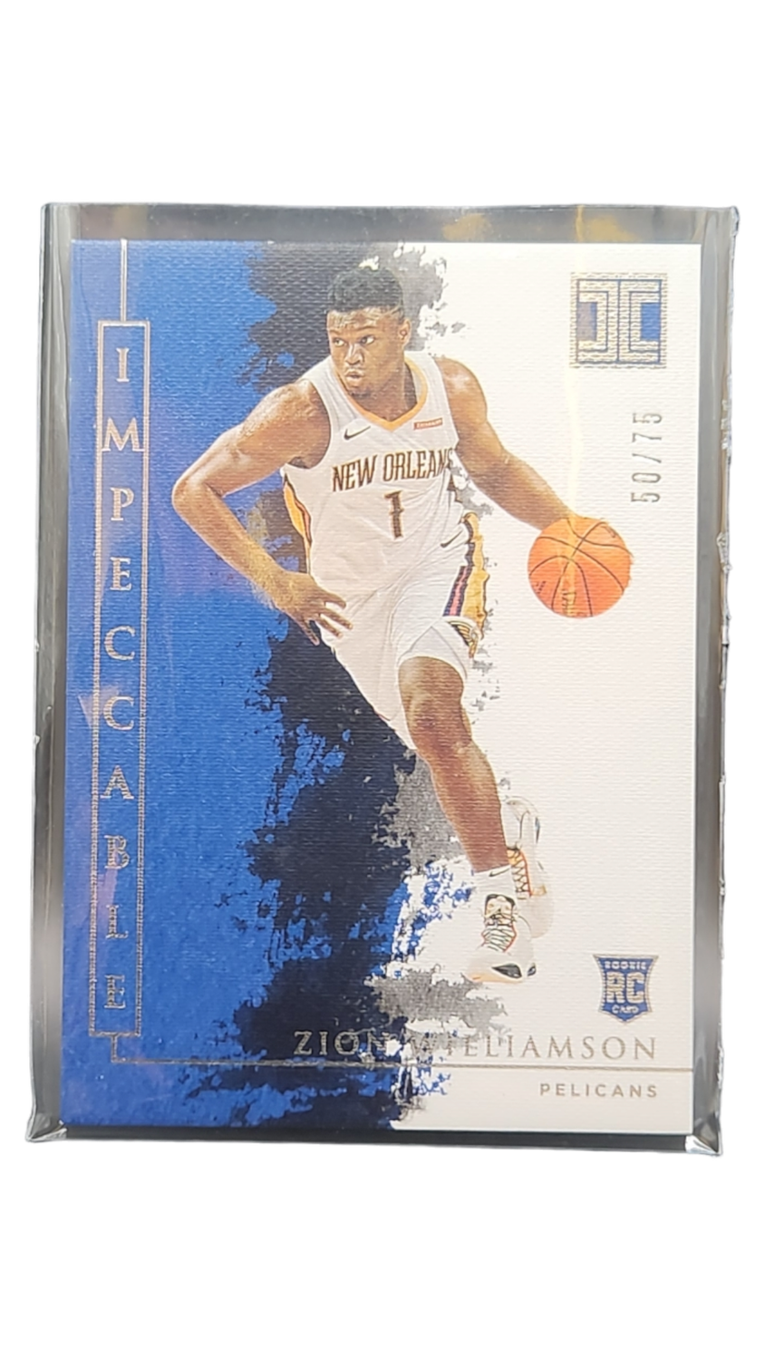 2019-20 Panini-Impeccable Basketball Zion Williamson #88 RC 50/75