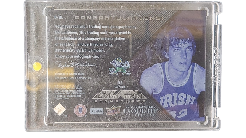 UD Black Signatures Bill Laimbeer Auto 11/99