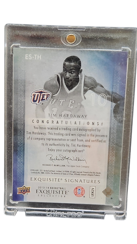 2013-14 UD Exquisite Coll. Tim Hardaway Auto /65 #ES-TH