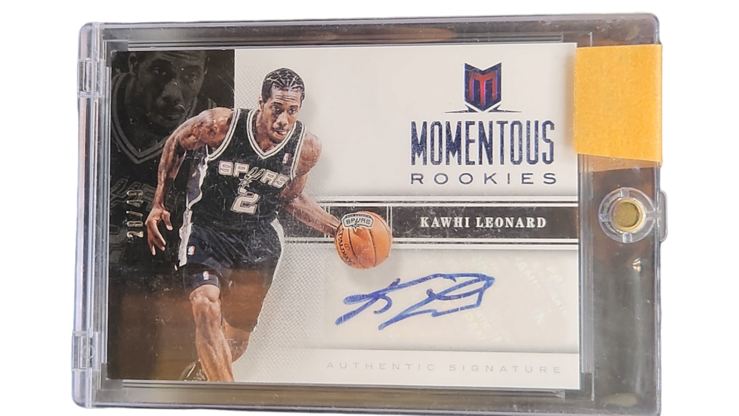 2013 Momentum Basketball Kawhi Leonaard Auto #1 28/49