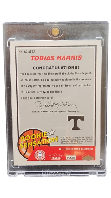 2011-12 Fleer Retro Basketball Tobias Harris Auto 62/83