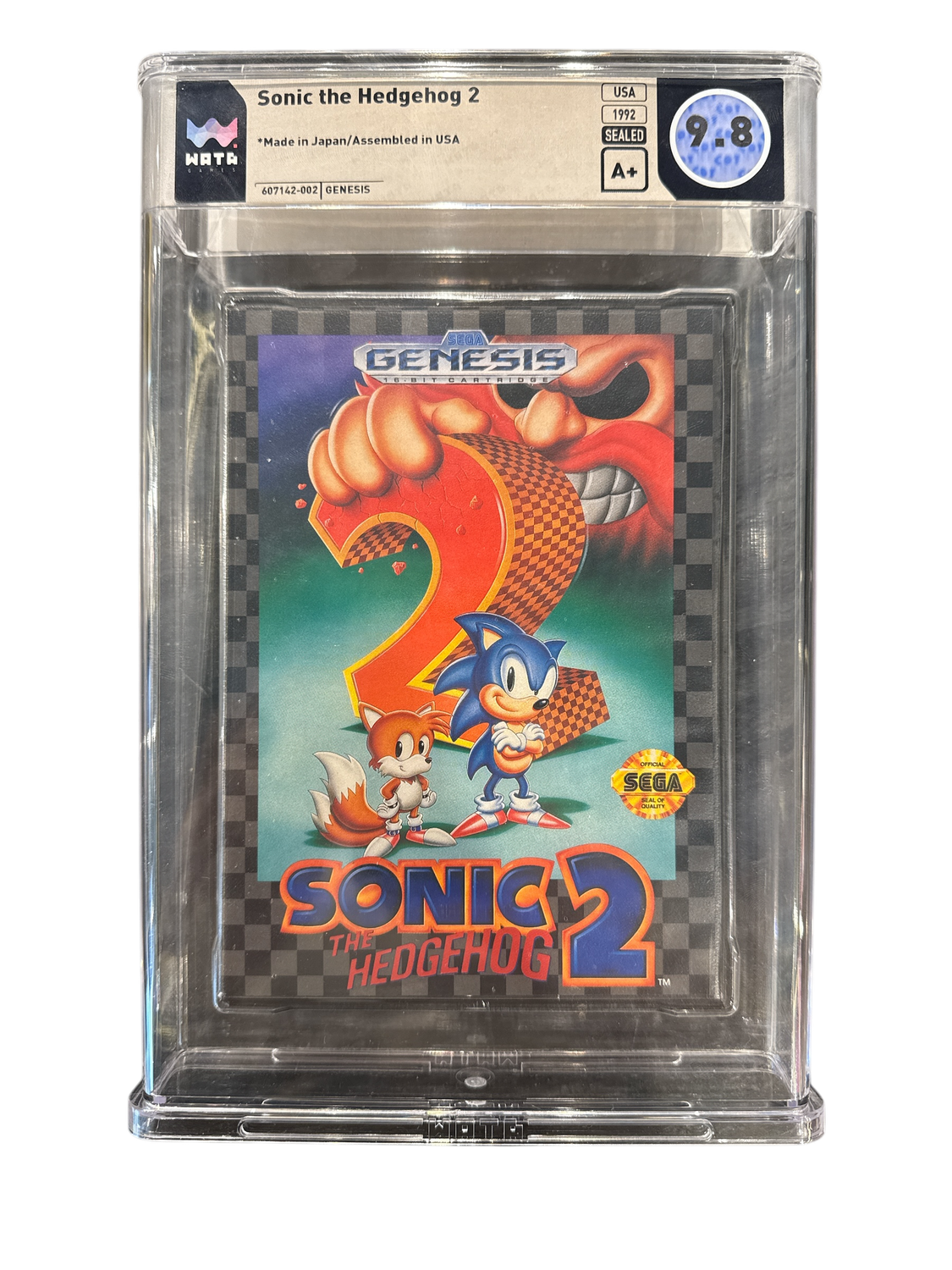 Sonic the Hedgehog 2 Sega Game 1992 Wata 9.8 A+