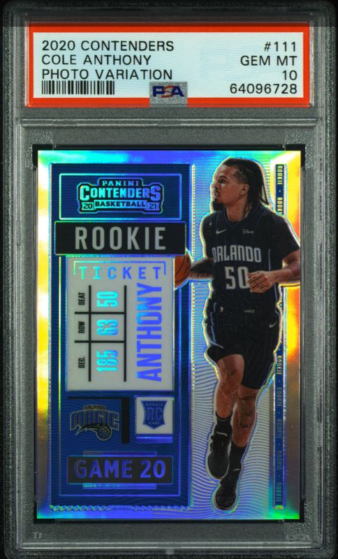 2020 Contenders Cole Anthony Photo Variation RC #111 PSA 10