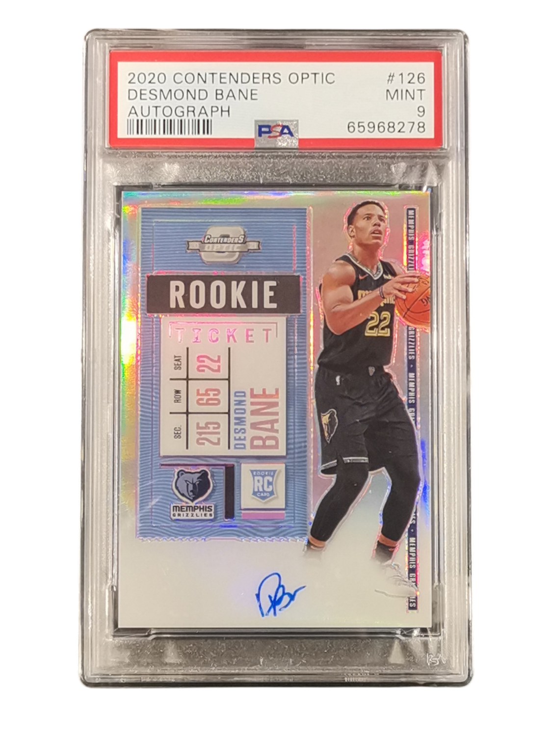 2020 Contenders Optics Desmond Bane Auto RC #126 PSA 9