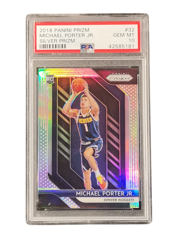 2018 Panini Prizm Michael Porter Jr. Silver Prizm RC #32 PSA 10